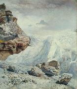 John brett,ARA Glacier of Rosenlaui Spain oil painting artist